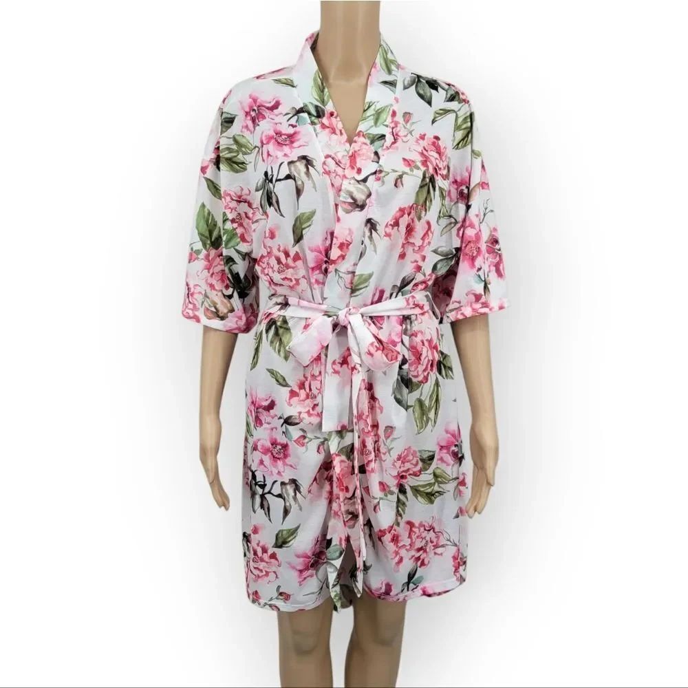 Show Me Your MuMu Floral Robe - Pink and Green